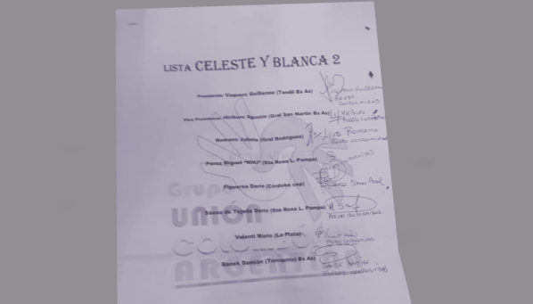 Elecciones FCA: Lista 2  "Celeste y Blanca"